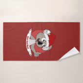 koala de dessin animé de Noël (Serviette de bain)