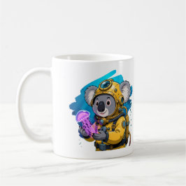 Koala Deep Sea Diver Cute Cartoon Explorer Koffiemok