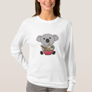 Koala Eat Ramen Cute Kawaii Noodles Koalas T-shirt