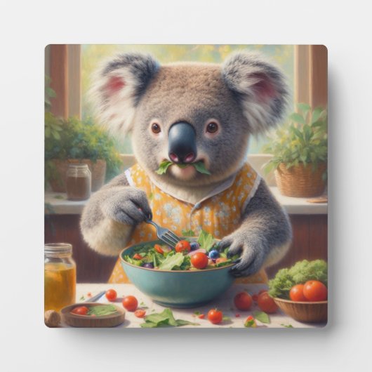 Koala Eating Salade Fotoplaat (Voorkant)