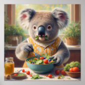 Koala Eating Salade Poster (Voorkant)