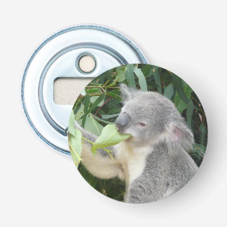 Koala eet kauwgomblad flesopener button flesopener