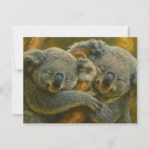 Koala Embrace – Tender Wildlife Moment Briefkaart