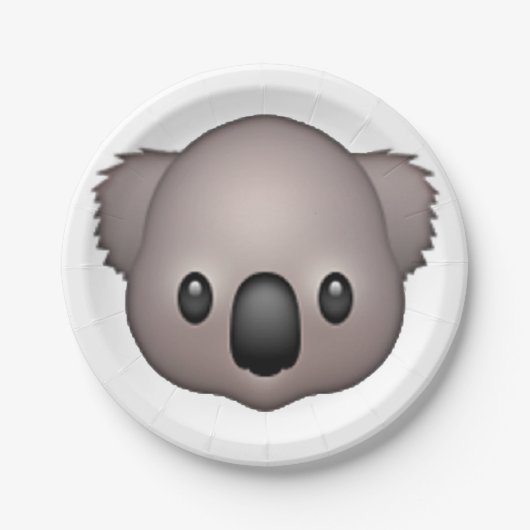 Koala - Emoji Papieren Bordje (Voorkant)