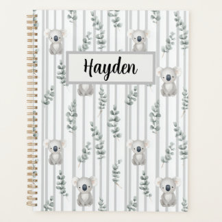 Koala en grijze strepen planner