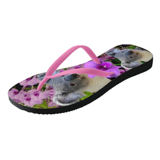Koala en Orchids Teenslippers (Schuin)