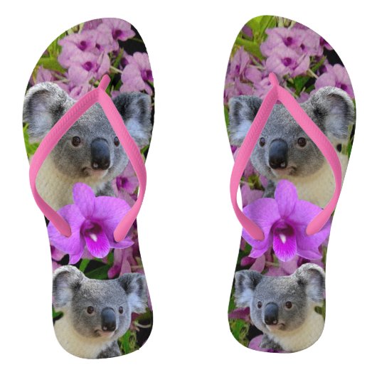 Koala en Orchids Teenslippers (Voetbed)