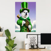 Koala en vêtements verts | AI Art Poster (Bureau à domicile)