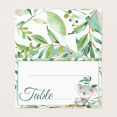 Koala et Baby shower Feuille Numéro de table d'ann (Outside Unfolded)