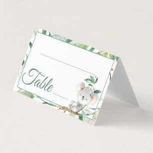 Koala et Baby shower Feuille Numéro de table d'ann