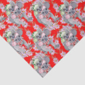 Koala Family Red Christmas Tissuepapier (Detail)