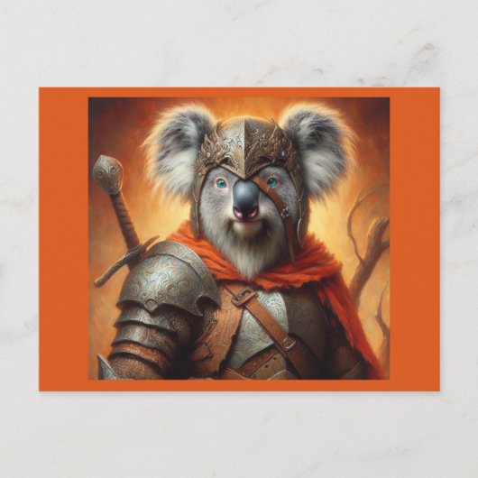 Koala Fantasy Warrior Briefkaart (Voorkant)