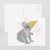 Koala Feestviering - Dieren die een Feestje Hebben Briefkaart (Voorkant / Achterkant)