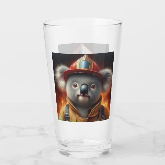 Koala Firefighter Glas (Achterkant)