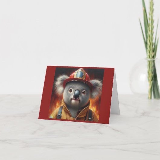 Koala Firefighter Kaart (Voorkant)