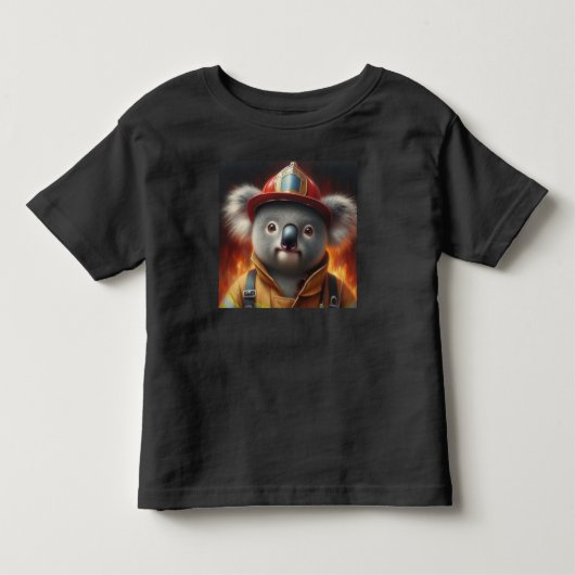 Koala Firefighter Kinder Shirts (Voorkant)