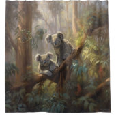 Koala Forest Dreams Douchegordijn (Voorkant)