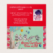 Koala Funny Joyeux Noël de nous tous Carte set (Outside Unfolded)