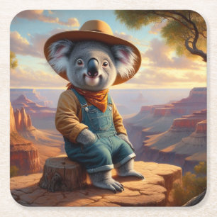 Koala Grand Canyon Vierkante Kartonnen Onderzetter