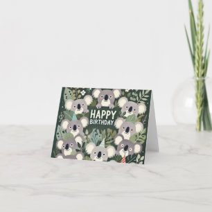 Koala Green Birthday Kaart