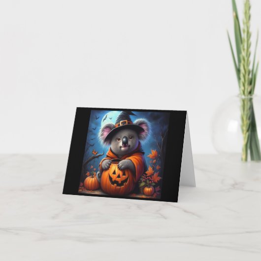 Koala Halloween kostuum Kaart (Voorkant)