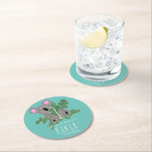 Koala Hand Drawn Beer 1e verjaardag Ronde Kartonnen Onderzetter (Insitu)