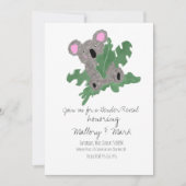 Koala Hand Drawn Gender Reveal Invitation (Devant)