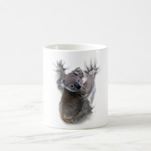 Koala Hang Op Rug Schattige Beer Australië Dier Koffiemok
