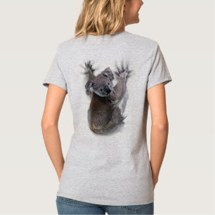 Koala Hang Op Rug Schattige Beer Australië Dier T-shirt