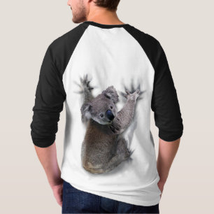 Koala Hang Op Rug Schattige Beer Australië Dier T-shirt