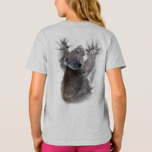 Koala Hang Op Rug Schattige Beer Australië Dier T-shirt