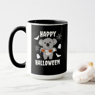 Koala Happy Halloween Pumpkin Bat Costume Mok