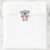 Koala Happy Halloween Pumpkin Bat Costume Square S Vierkante Sticker (Tas)