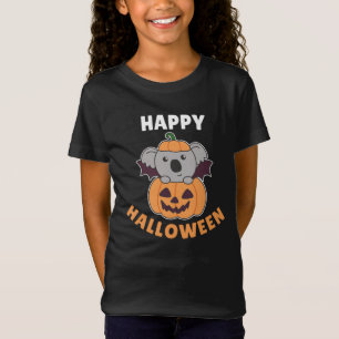 Koala Happy Halloween Pumpkin Bat Costume T-shirt