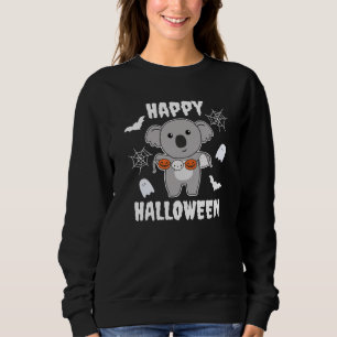 Koala Happy Halloween Pumpkin Bat Costume Trui