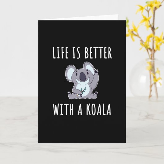 Koala - Het leven is beter met een Koala Kaart (Gele Bloem)