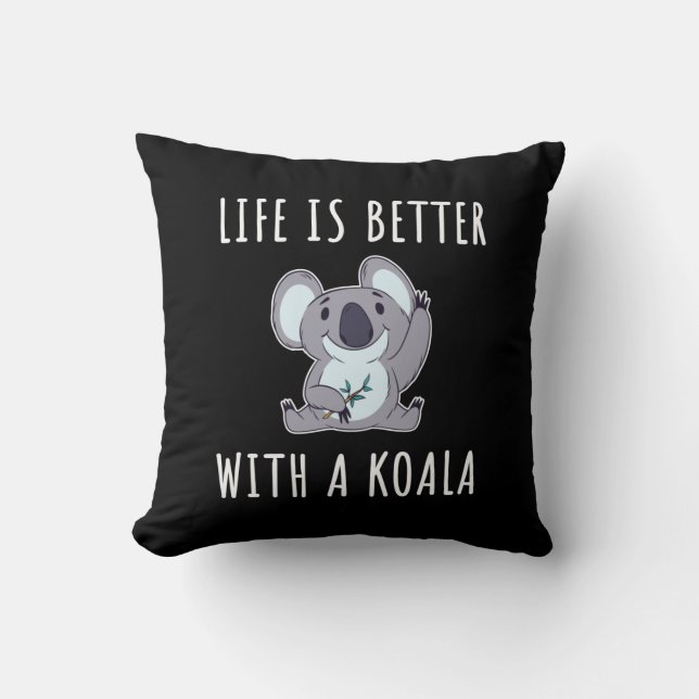 Koala - Het leven is beter met een Koala Kussen (Voorkant)