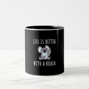 Koala - Het leven is beter met een Koala Tweekleurige Koffiemok