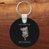 Koala - Het leven is beter met Koalas Sleutelhanger (Voorkant)