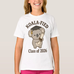 Koala-ificatie Klas van 2026 Moppige Koala Afstude T-shirt