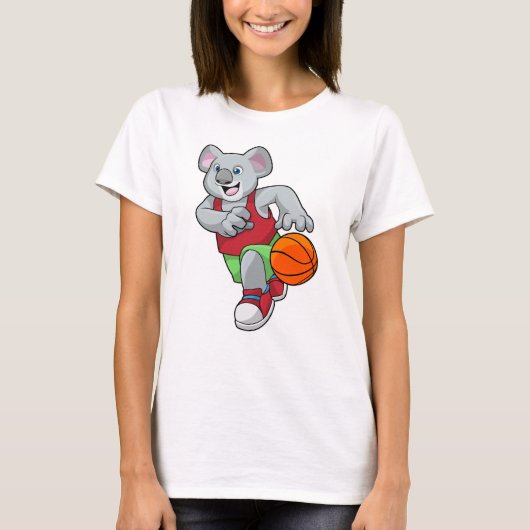 Koala in de Basketball-sport T-shirt (Voorkant)