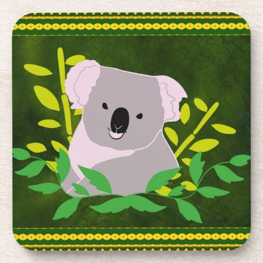 Koala in de jungle bier onderzetter (Voorkant)
