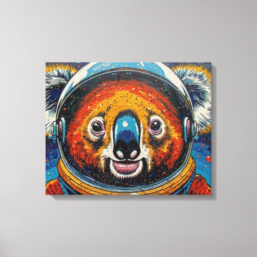 KOALA IN DE RUIMTE-2 CANVAS AFDRUK (Voorkant)