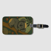 Koala in het botanische mandala bagagelabel (Voorkant (horizontaal))