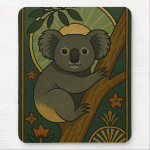 Koala in het botanische mandala muismat