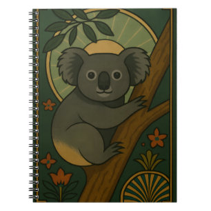 Koala in het botanische mandala notitieboek