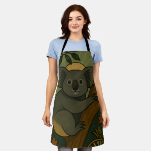 Koala in het botanische mandala schort