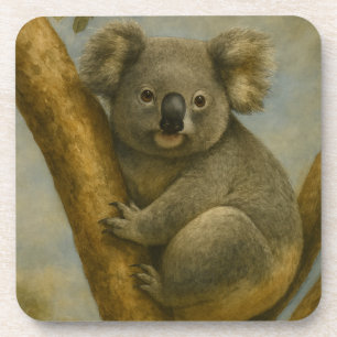 Koala in het stille licht bier onderzetter