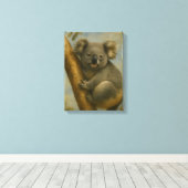Koala in het stille licht canvas afdruk (Insitu (Houten vloer))