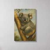 Koala in het stille licht canvas afdruk (Voorkant)